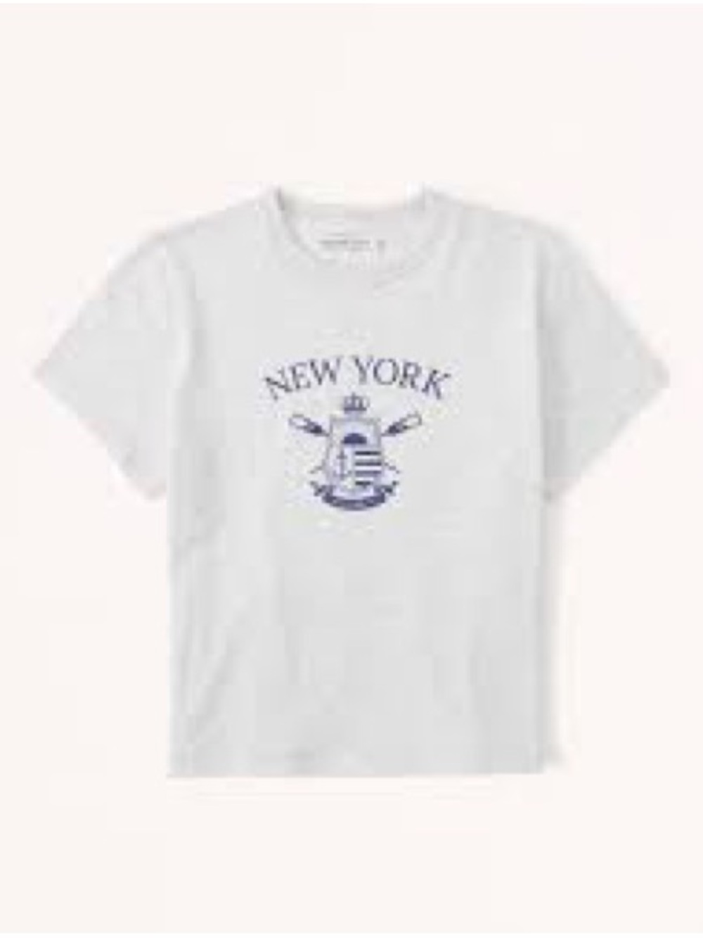 Abercrombie New York Graphic Baby Tee Grey, size L, like new!